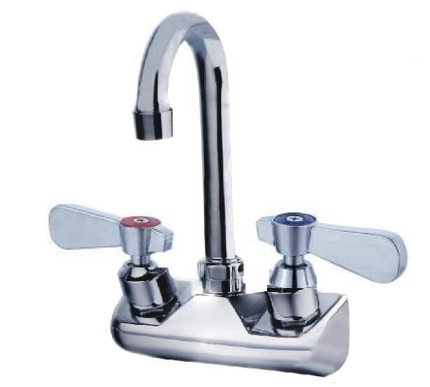 Magnum Plumbing Each Magnum MA-FC-W4-3GL Faucet 4 Inch Centre Wall Mount 3.5 Inch Gooseneck Lever Handle | Denson CFE