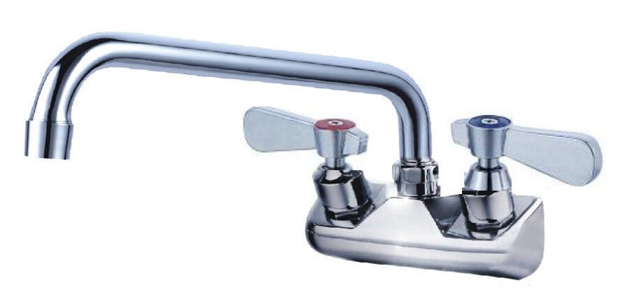 Magnum Plumbing Each Magnum MA-FC-W4-8L Faucet 4 Inch Centre Wall Mount 8 Inch Regular Spout Lever Handle | Denson CFE
