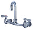 Magnum Plumbing Each Magnum MA-FC-W8-5GL Faucet 8 Inch Centre Wall Mount 5.5 Inch Gooseneck Lever Handle | Denson CFE