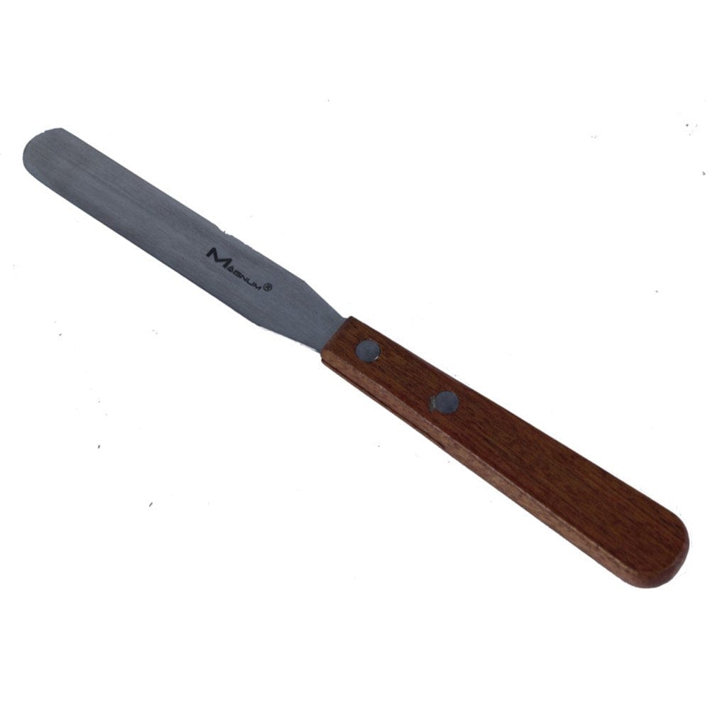 Magnum Smallwares Each Magnum MAG20304WH Spatula Stainless Steel Edge Four Inch Blade Wood Handle | Denson CFE
