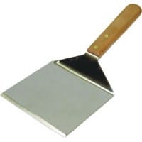 Magnum Smallwares Each Magnum MAG3030 Scraper Wide 4" Stainless Steel with Wood Handle | Denson CFE