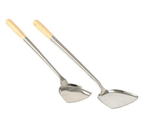 Magnum Smallwares Each Magnum MAG5001 Chinese Turner, 17-1/2 Inch, Wood Handle, 18-8 Stainless Steel | Denson CFE
