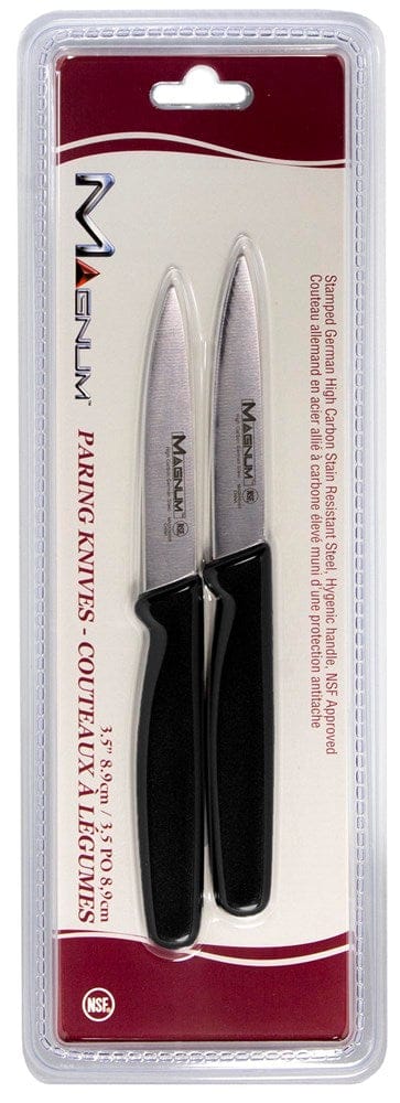 Magnum Smallwares Each Magnum MAGKN0005 Knife Paring Straight Edge Twin Pack Black | Denson CFE
