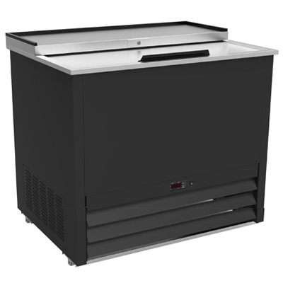 MVP Group Bar Refrigeration Each IKON IGC36 1 Section Glass Chiller, Black, 115v