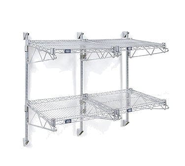 Nexel Essentials Each Nexel DPS14C Chrome Adjustable Double Shelf Post Bracket – 14" Depth | Denson CFE