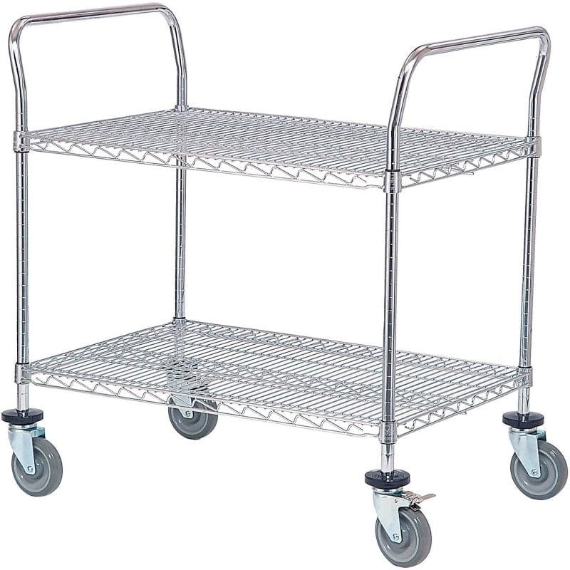 Nexel Food Service Supplies Set Nexel AH24C Chrome Utility Cart Handle 24" (Priced Each, In A Package Of 2) - Pkg Qty 2