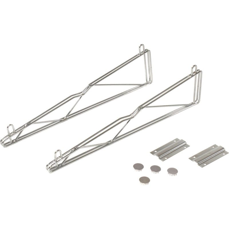 Nexel Storage & Transport Each Nexel AB14C Chrome Fixed Single Shelf Wall Mount Bracket, 14"D | Denson CFE