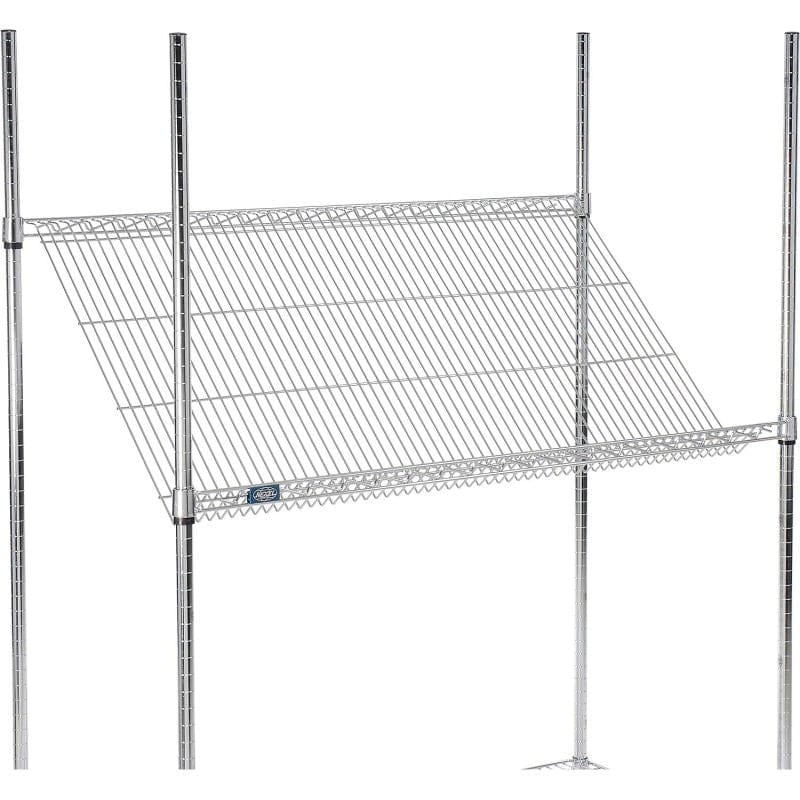 Nexel Storage & Transport Each Nexel SS2448C Chrome Slant Wire Shelf 48 inch x 24 inch | Denson CFE
