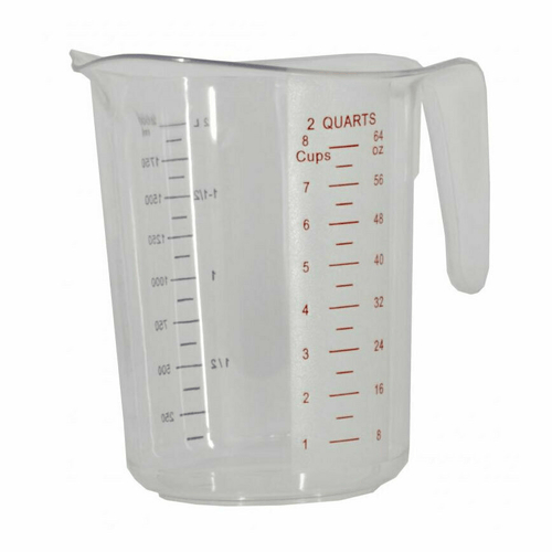 Omcan Canada Bakeware Each Omcan 80573 2 QT Clear Polycarbonate Measuring Cup | Denson CFE