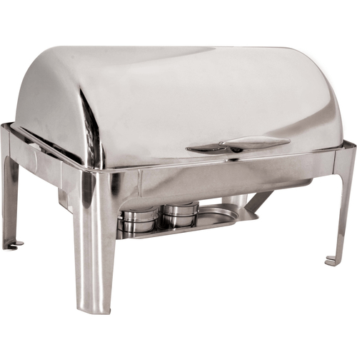 Omcan Canada Chafers & Buffetware Each Omcan 41821 Stainless Steel Roll Top Chafing Dish - 9.5 qt Capacity | Denson CFE