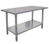 Omcan Canada Commercial Work Tables and Stations Each Omcan 17586 – 48" x 30" Elite Series Stainless Steel Work Table (18-Gauge Top, Galvanized Base, NSF) | Denson CFE