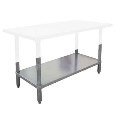 Omcan Canada Commercial Work Tables and Stations Each Omcan 17620 24″ x 84″ Galvanized Undershelf for 20198 and 23799 Elite Series Worktables | Denson CFE