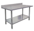Omcan Canada Commercial Work Tables and Stations Each Omcan 23795 - 24 Inch x 36 Inch Elite Stainless Steel Work Table with 4 Inch Backsplash | Denson CFE