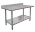 Omcan Canada Commercial Work Tables and Stations Each Omcan 23804 Elite Series 30″ x 60″ Stainless Steel Worktable with 4″ Backsplash | Denson CFE