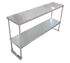 Omcan Canada Commercial Work Tables and Stations Each Omcan 23988 48" Stainless Steel Double Deck Overshelf | Denson CFE