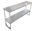 Omcan Canada Commercial Work Tables and Stations Each Omcan 23989 60" Stainless Steel Double Deck Overshelf | Denson CFE