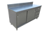 Omcan Canada Commercial Work Tables and Stations Each Omcan 43484 Stainless Steel Work Table with Cabinet Base, Sliding Doors & Drawers | Denson CFE