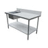 Omcan Canada Commercial Work Tables and Stations Each Omcan 44259 – 60" Stainless Steel Work Table with Left-Side Prep Sink (18 Gauge, NSF Certified) | Denson CFE