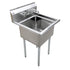 Omcan Canada Compartment Sinks Each Omcan 22112 18″ x 18″ x 11″ One Tub Sink with 1.8″ Corner Drain and No Drain Board | Denson CFE