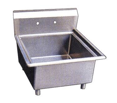 Omcan Canada Compartment Sinks Each Omcan 22112 18X18x11  ONE TUB SINK WITH CORNER DRAIN WITH NO DRAIN BOARD