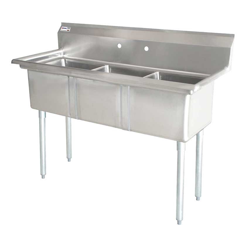 Omcan Canada Compartment Sinks Each Omcan 43776 Three Compartment Pot Sink | Denson CFE