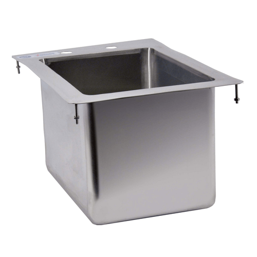 Omcan Canada Drop in Sink Each Omcan 39780 10″ x 14″ x 10″ Stainless Steel Single Drop in Sink with Flat Top | Denson CFE