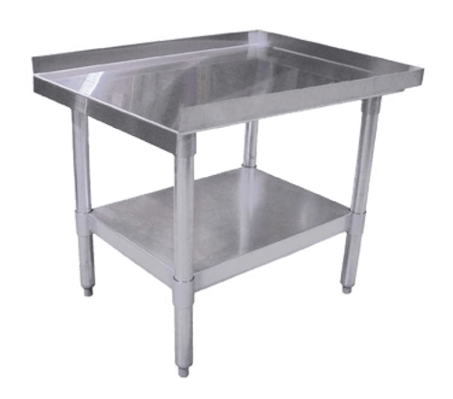 Omcan Canada Equipment Stands and Mixer Tables Each Omcan 22060 30″ x 48″ Stainless Steel Equipment Stand with Galvanized Undershelf and Legs | Denson CFE