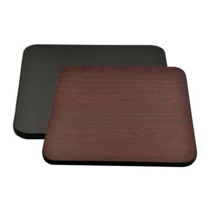 Omcan Canada Essentials Each Omcan 30" x 30" x 1" Laminated Square Table Top Reversible Mahogany/Black