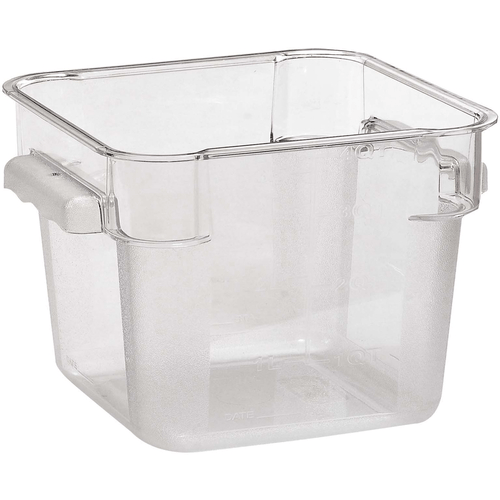 Omcan Canada Food Storage Containers Each Omcan 80168 6 QT Polycarbonate Clear Square Food Storage Container | Denson CFE