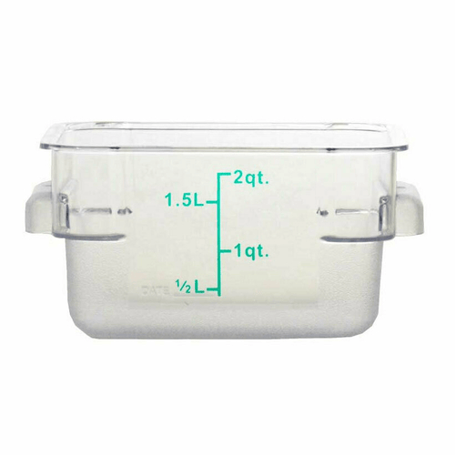 Omcan Canada Food Storage Containers Each Omcan 80172 2-QT Polycarbonate Clear Square Food Storage Container | Denson CFE