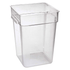 Omcan Canada Food Storage Containers Each Omcan 80182 22 QT Polycarbonate Clear Square Food Storage Container | Denson CFE