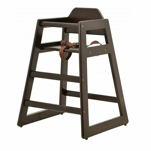 Omcan Canada Furniture Each Omcan 80612 Mahogany Wood Commercial High Chair | Denson CFE