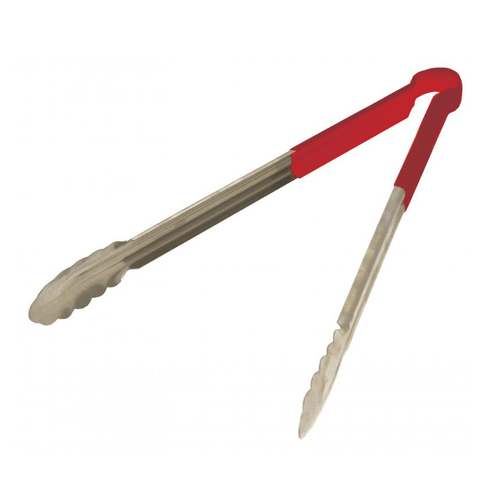 Omcan Canada Kitchen Tools Each Omcan 80551 16 INCHES HEAVY DUTY UTILITY TONGS WITH RED PLASTIC HANDLE