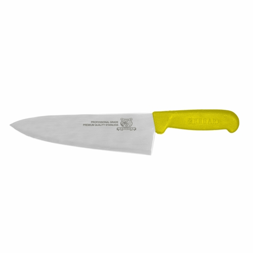 Omcan Canada Knife & Accessories Each / Yellow Omcan 12016  Chef Knife, 8", medium blade, stainless steel, polypropylene yellow handle