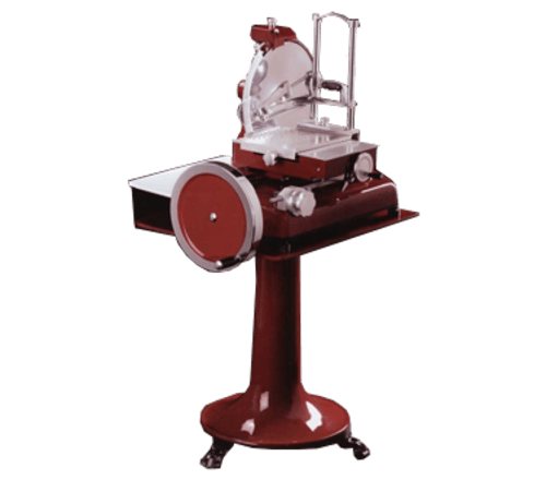 Omcan Canada Meat Processing Each Omcan 13639 Trento 14″ Blade Volano Manual Slicer Standard Flywheel and Stainless Steel Tray | Denson CFE