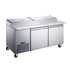 Omcan Canada Refrigerated Prep Tables Each Omcan 50043 71″ Refrigerated Pizza Prep Table, 2 Doors, Stainless Steel, 17 cu.ft. (481 L) Capacity – 110V, 0.2 HP | Denson CFE