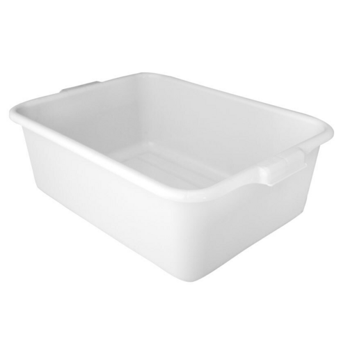 Omcan Canada Sanitation & Janitorial Each Omcan 80894 Standard Bus Box, 21.5"L x 15.5"W x 7"H, White | Denson CFE