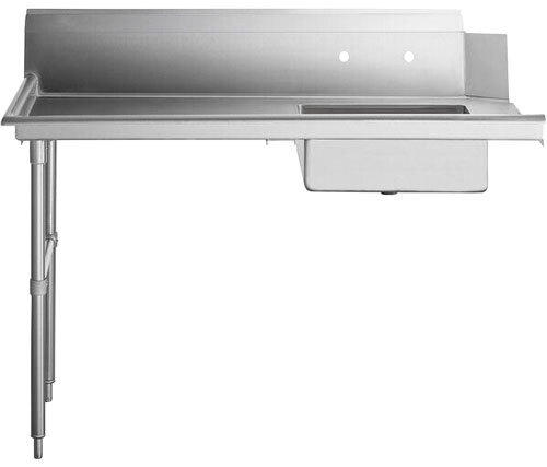 Omcan Canada Sinks & Plumbing Each Omcan 28485 48" Right Side Soiled Dish Table with Sink | Denson CFE