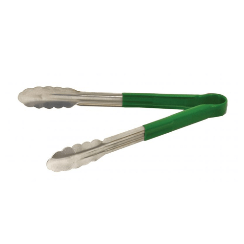 Omcan Canada Smallwares Each / Green Omcan 80544 12" Heavy-Duty Utility Tong with Green Plastic Handle | Denson CFE