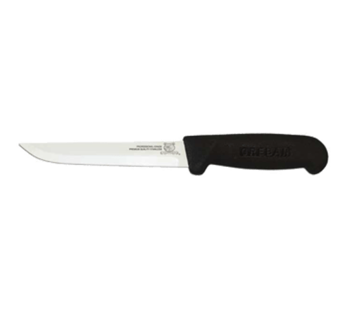 Omcan Canada Smallwares Each Omcan 11637 6" Straight Blade Boning Knife with Black Polypropylene Handle | Denson CFE