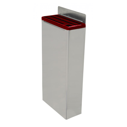 Omcan Canada Smallwares Each Omcan 12918 Extra Small Stainless Steel Knife Rack with Red Plastic Insert | Denson CFE