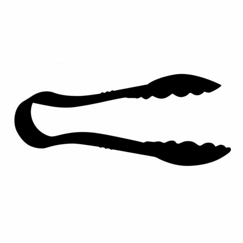 Omcan Canada Smallwares Each Omcan 80151 6" Polycarbonate Scallop Tong - Black | Each