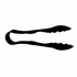 Omcan Canada Smallwares Each Omcan 80155 - 9 Inch Black Polycarbonate Scallop Grip Serving Tongs (NSF Certified) | Denson CFE