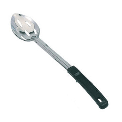 Omcan Canada Smallwares Each Omcan 80733 11" Stainless Steel Slotted Basting Spoon with Stop-Hook Handle | Denson CFE