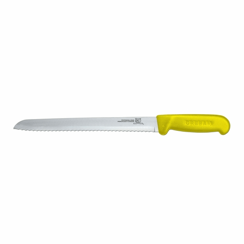 Omcan Canada Smallwares Each / Yellow Omcan 12627 8" Slicer Narrow Blade Knife with Yellow Polypropylene Handle | Denson CFE