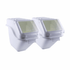Omcan Canada Smallwares Set Omcan 80988 23.85 Liter Ingredient Bin with Clear Cover – 2 Pack | Denson CFE