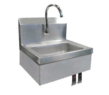 Omcan Canada Stainless Steel Sink Each Omcan 22288 Hand Sink with Knee Valve Assembly | Denson CFE