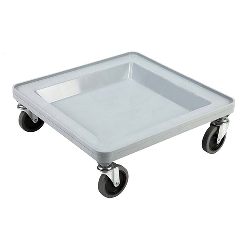 Omcan Canada Storage & Transport Each Omcan 44356 Gray Polypropylene Dish Rack Dolly without Handle - 21 x 21 in, Polypropylene | Denson CFE