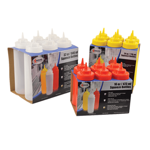 Omcan Canada Tabletop & Serving Each Omcan 40475 32 oz Red-Ketchup Condiment Squeeze Bottle – BPA Free | Denson CFE