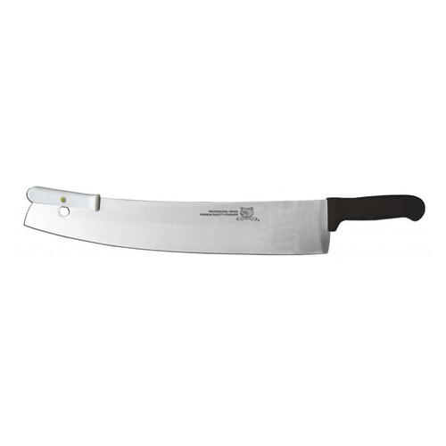 Omcan Canada Unclassified Each Omcan 11519 16" Pizza Knife with Black Double Handle | Denson CFE